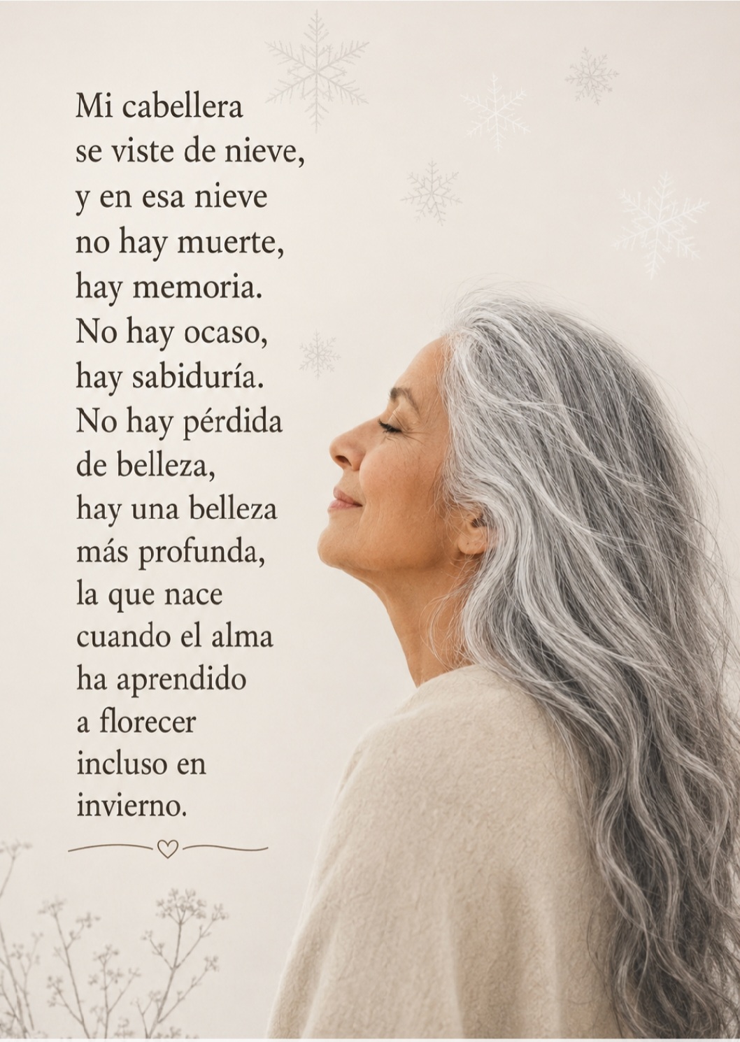 Mi cabellera se viste de nieve