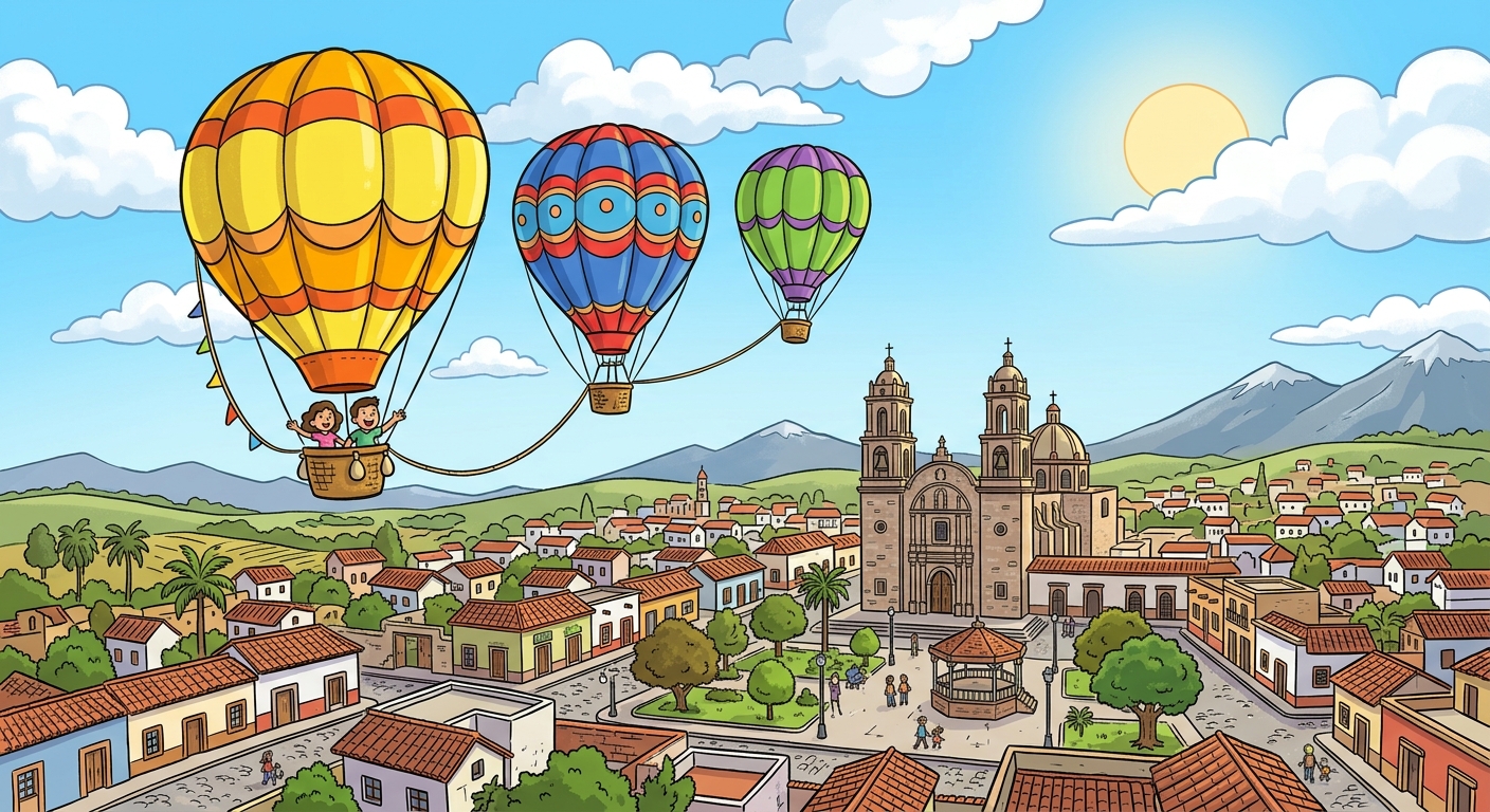 El día que los globos cruzaron por el pueblo