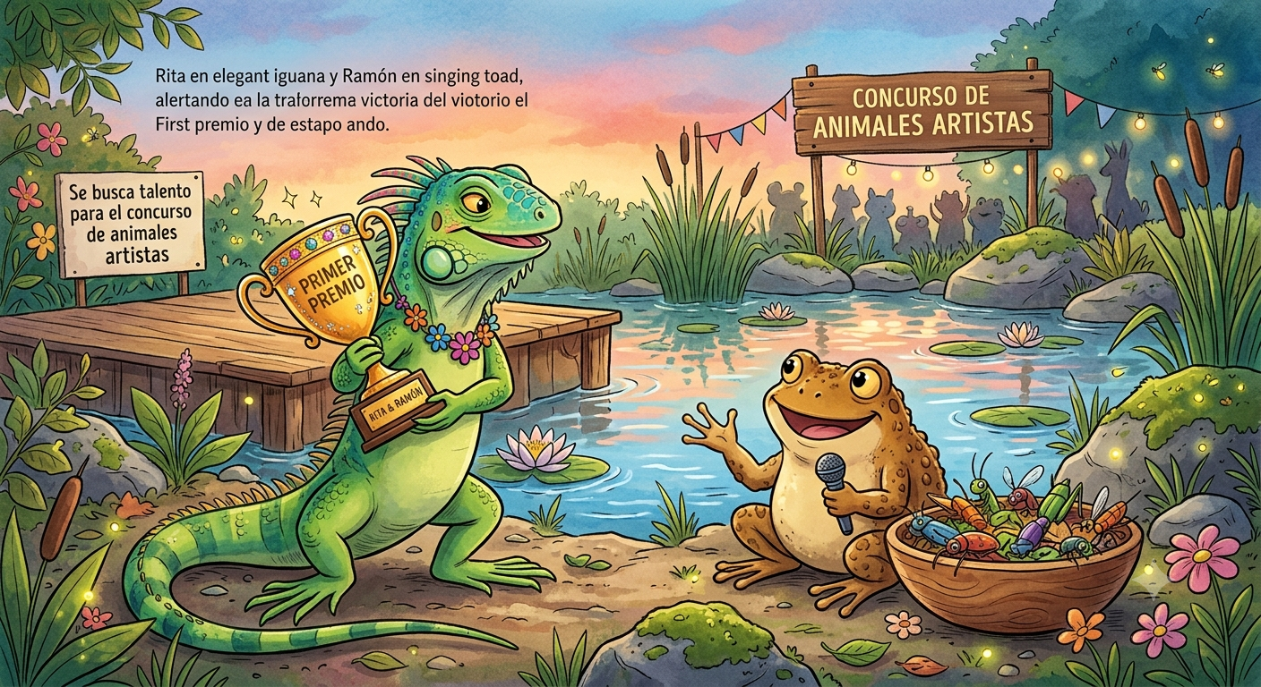 La iguana y el sapo